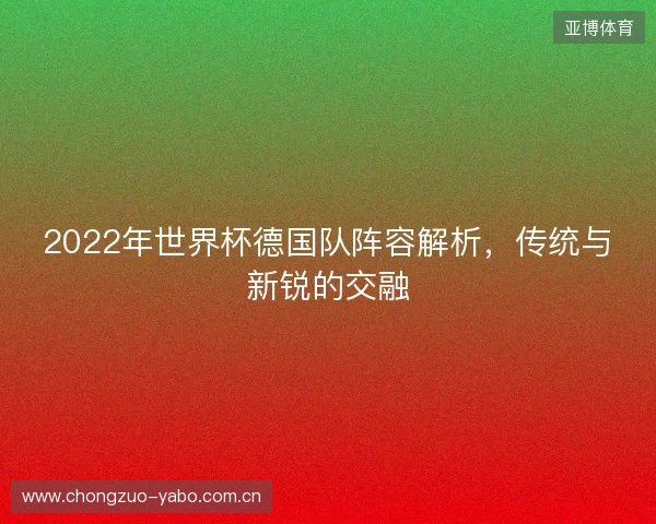 2022年世界杯德国队阵容解析，传统与新锐的交融